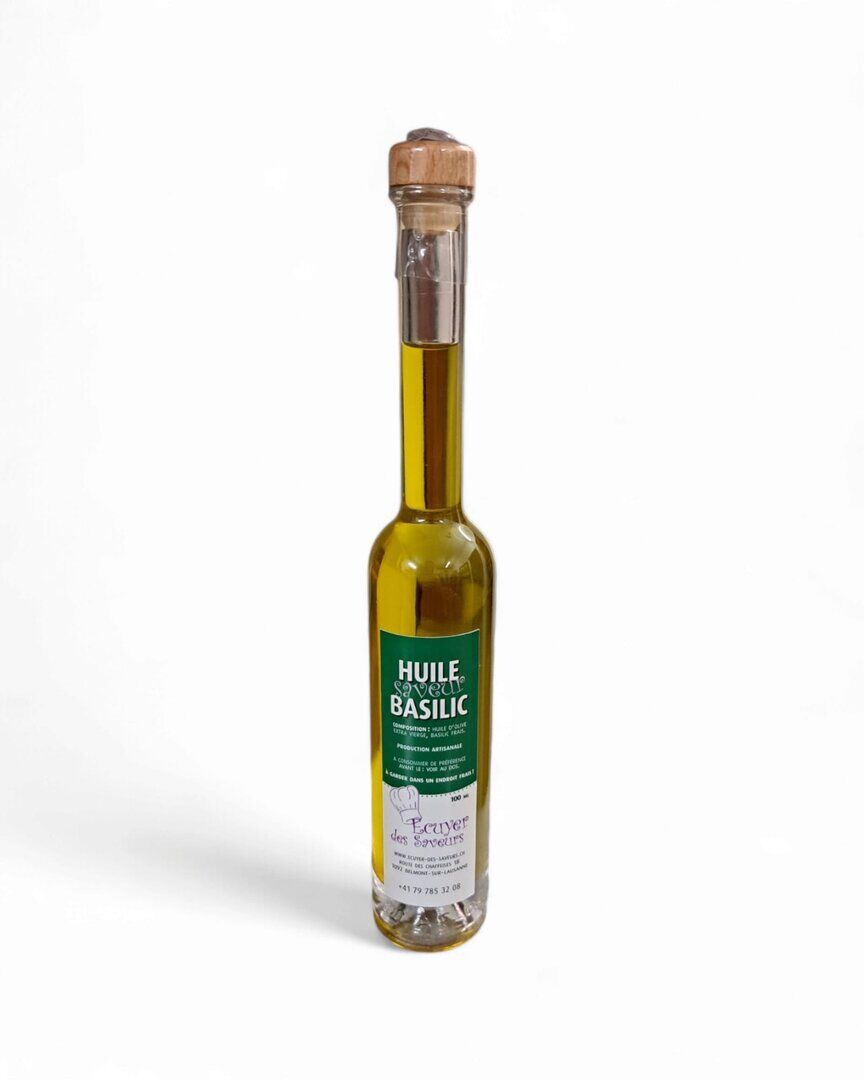 Huile d'Olive au basilique 100ml.