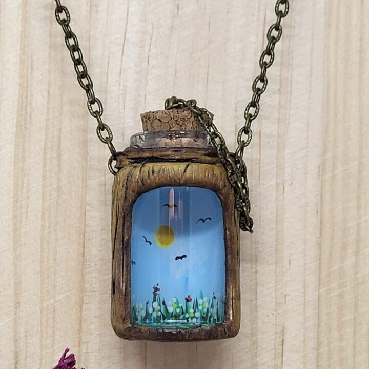 Pendentif "Paysage" fait main